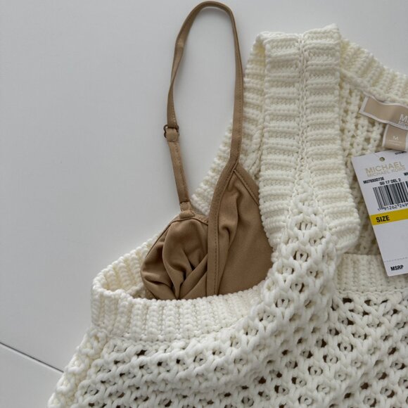 Michael Kors Fringe Trim Knit Dress, New, Size M - Picture 12 of 17